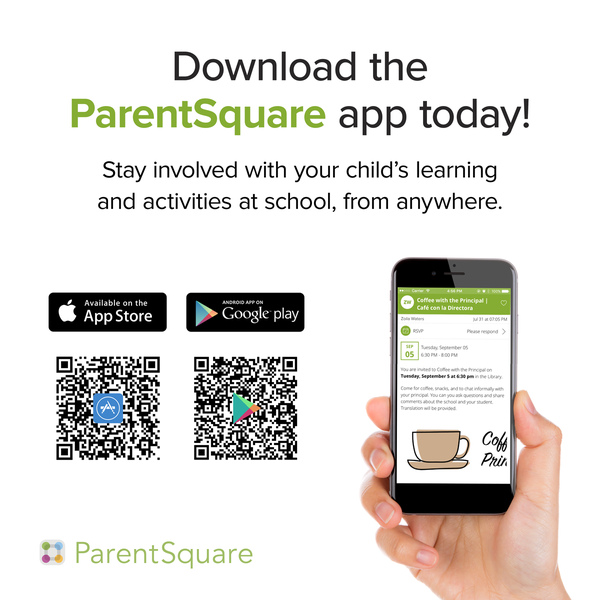 QR codes for ParentSquare